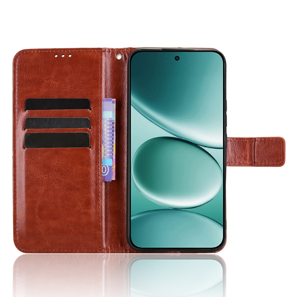 Crazy knižkové púzdro na Xiaomi Redmi Note 15 Pro 5G - hnedé