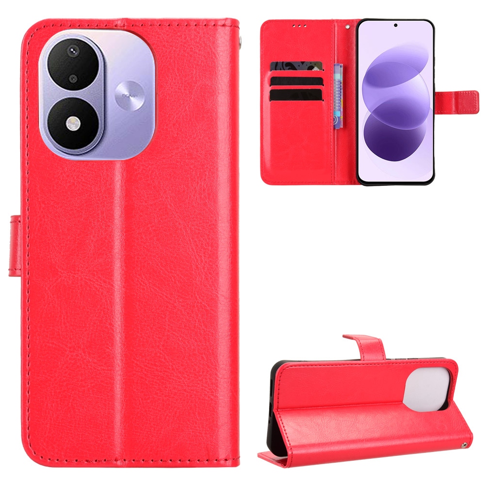Crazy knižkové púzdro na Xiaomi Redmi Note 17 4G/5G - červené