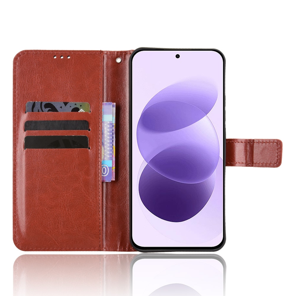 Crazy knižkové púzdro na Xiaomi Redmi Note 17 4G/5G - hnedé