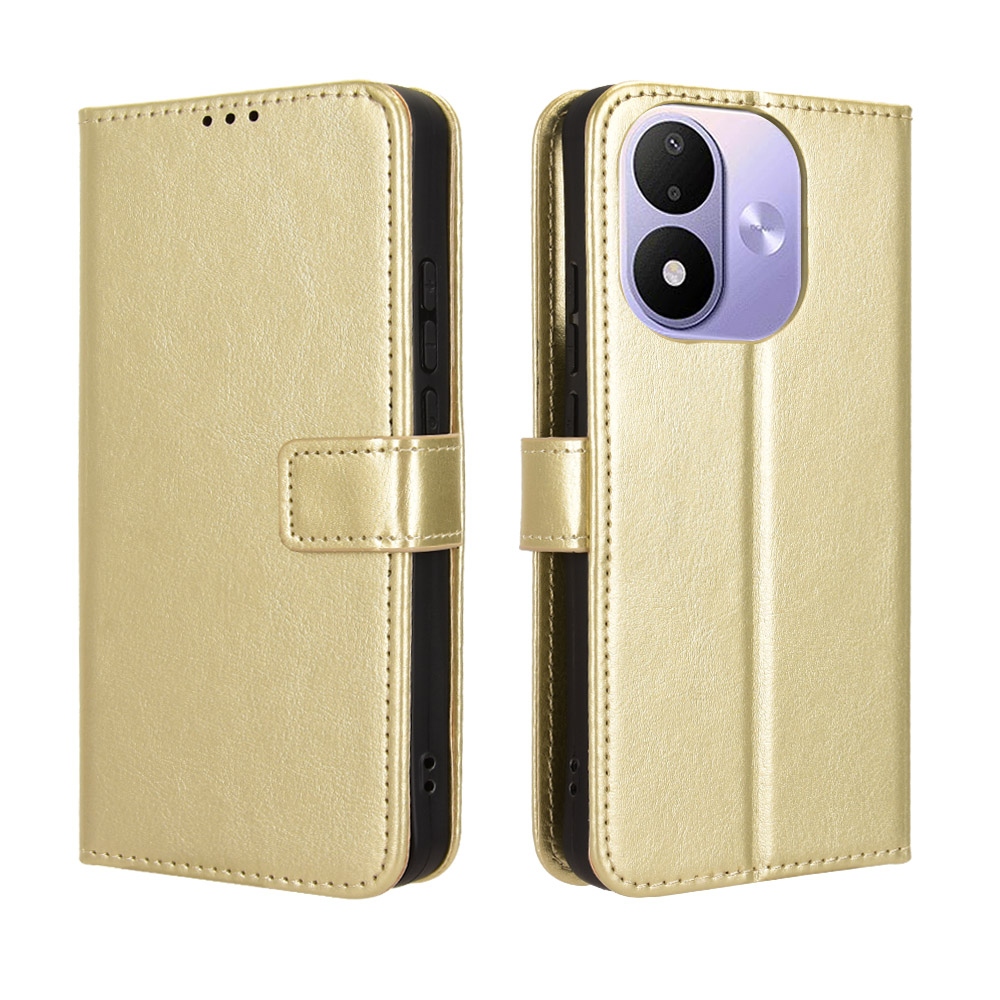 Crazy knižkové púzdro na Xiaomi Redmi Note 17 4G/5G - zlaté