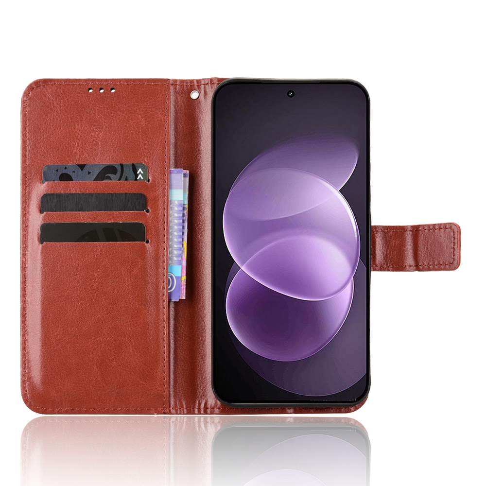 Crazy knižkové púzdro na Xiaomi Redmi Note 17 Pro 5G - hnedé