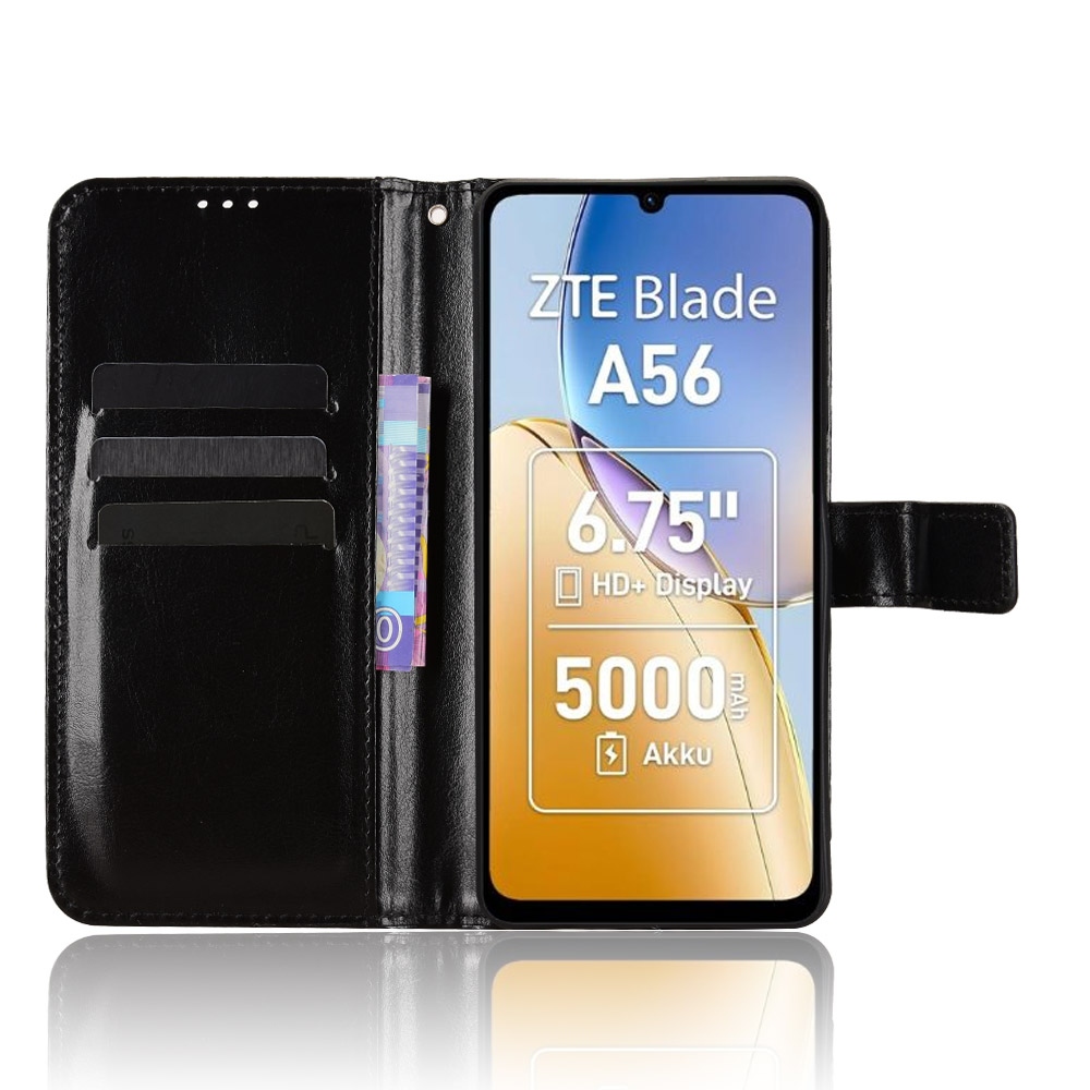 Crazy knižkové puzdro na ZTE Blade A56 - čierne