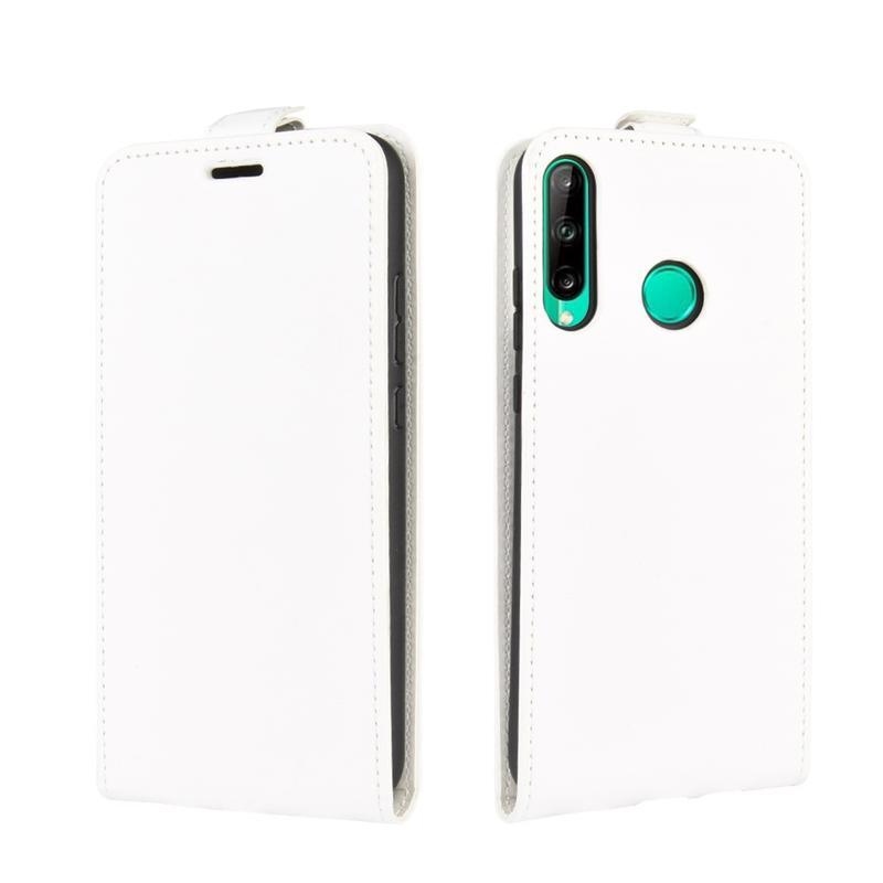 Crazy PU kožené peněženkové flipové puzdro na mobil Huawei P40 Lite E - biele