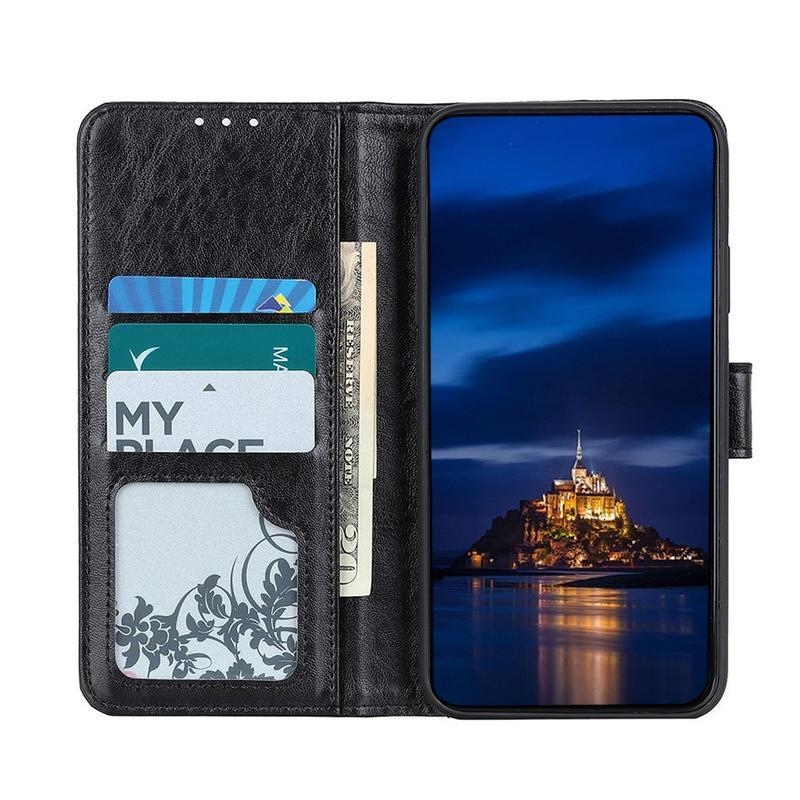Crazy PU kožené peněženkové puzdro na mobil Xiaomi Mi 10T 5G / 10T Pro 5G - čierne