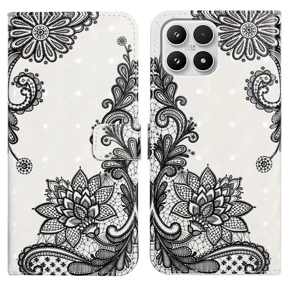 Creative peňaženkové puzdro na mobil Xiaomi 17 - krajkový kvet