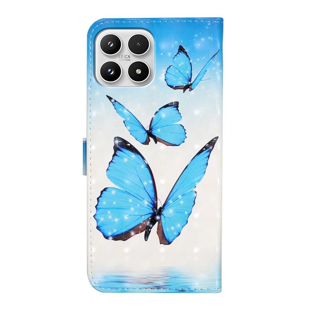 Creative peňaženkové puzdro na mobil Xiaomi 17 - modrí motýle