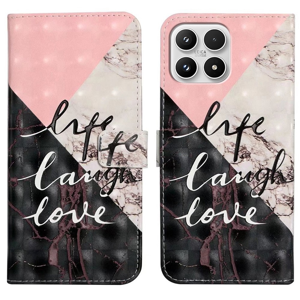 Creative peňaženkové puzdro na mobil Xiaomi 17 - trojfarebný vzor