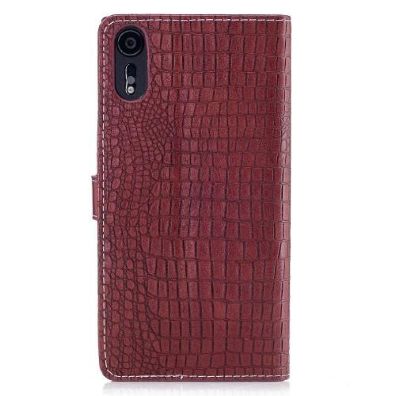 CrocoStyle PU kožené puzdro na Sony Xperia XZ - červené