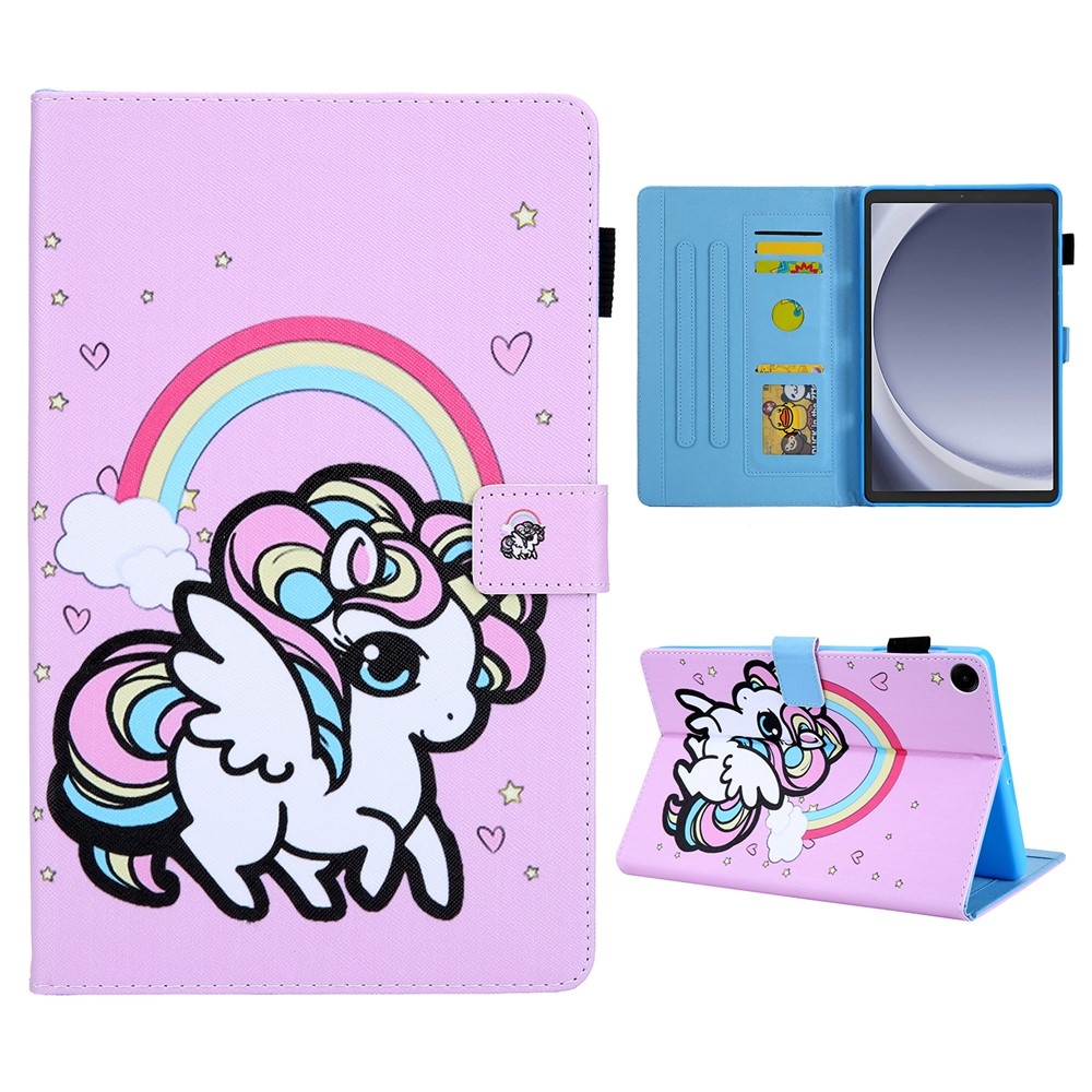 Cross chytré zatváracie púzdro na Samsung Galaxy Tab A11/Tab A9 - poník a dúha