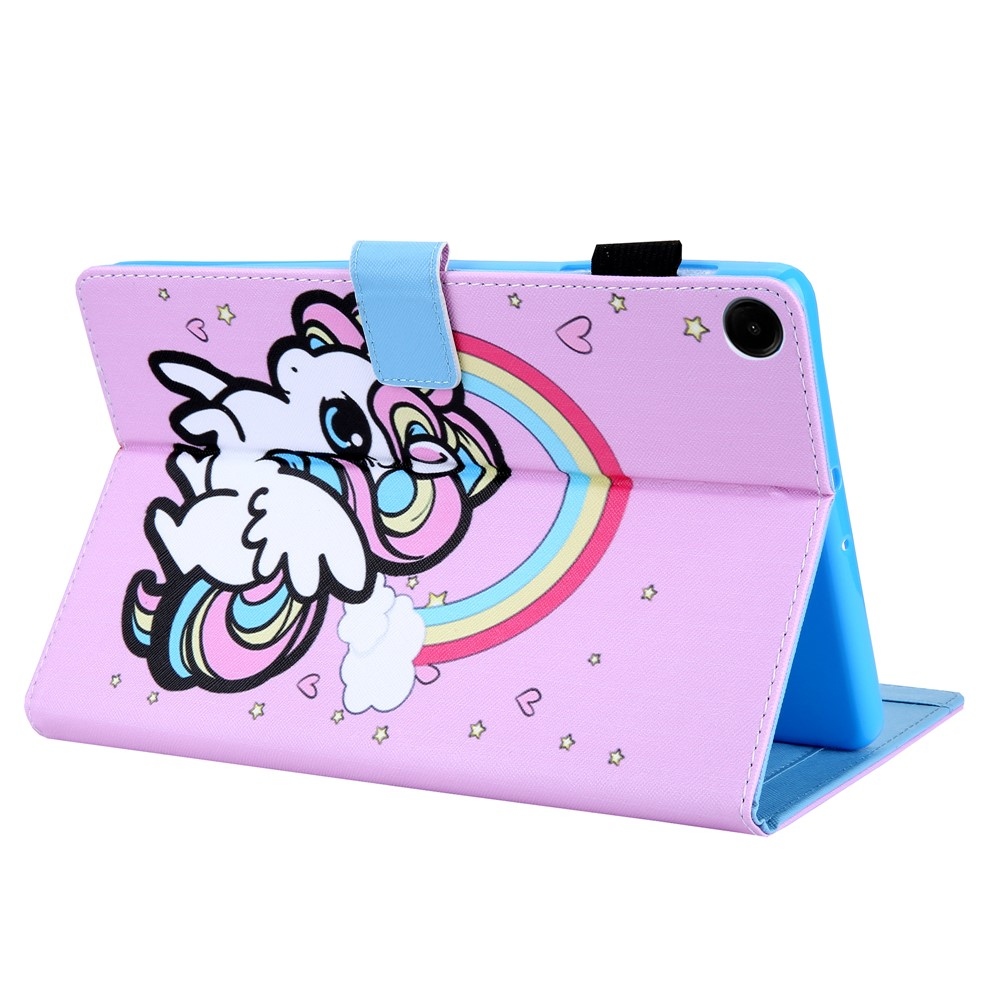 Cross chytré zatváracie púzdro na Samsung Galaxy Tab A11/Tab A9 - poník a dúha