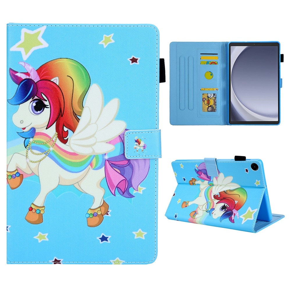 Cross chytré zatváracie púzdro na Samsung Galaxy Tab A11/Tab A9 - poník a hviezdy