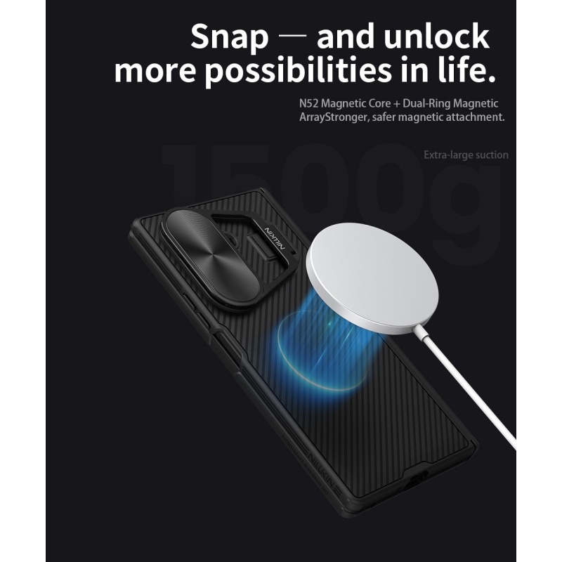 Nillkin CamShield Prop Magnetický zadný kryt pre Samsung Galaxy Z Fold 7 Black