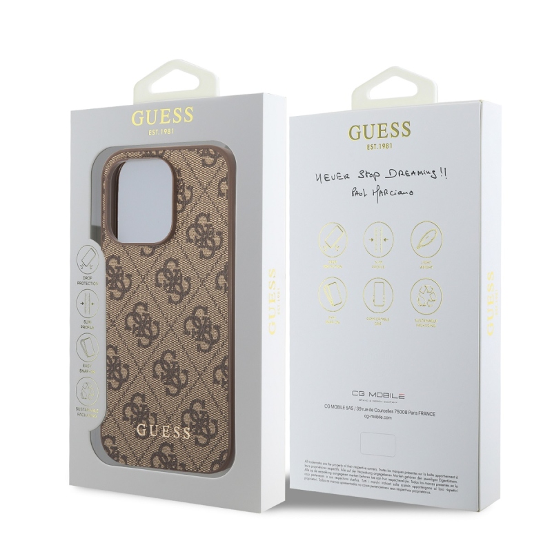 Guess 4G Charm Zadný Kryt pre iPhone 13 Pro Tone on Tone Brown