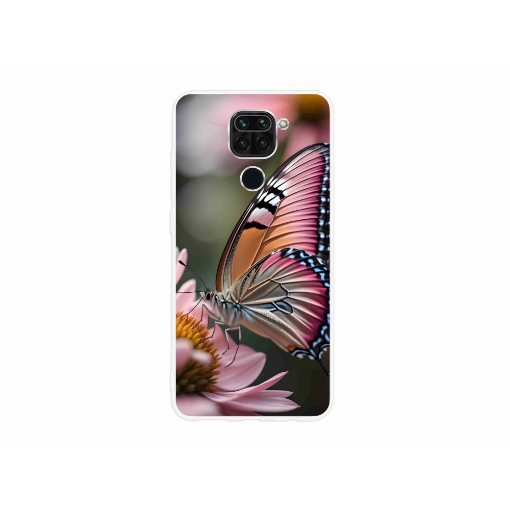 Gelový kryt mmCase na Xiaomi Redmi Note 9 - barevný motýl