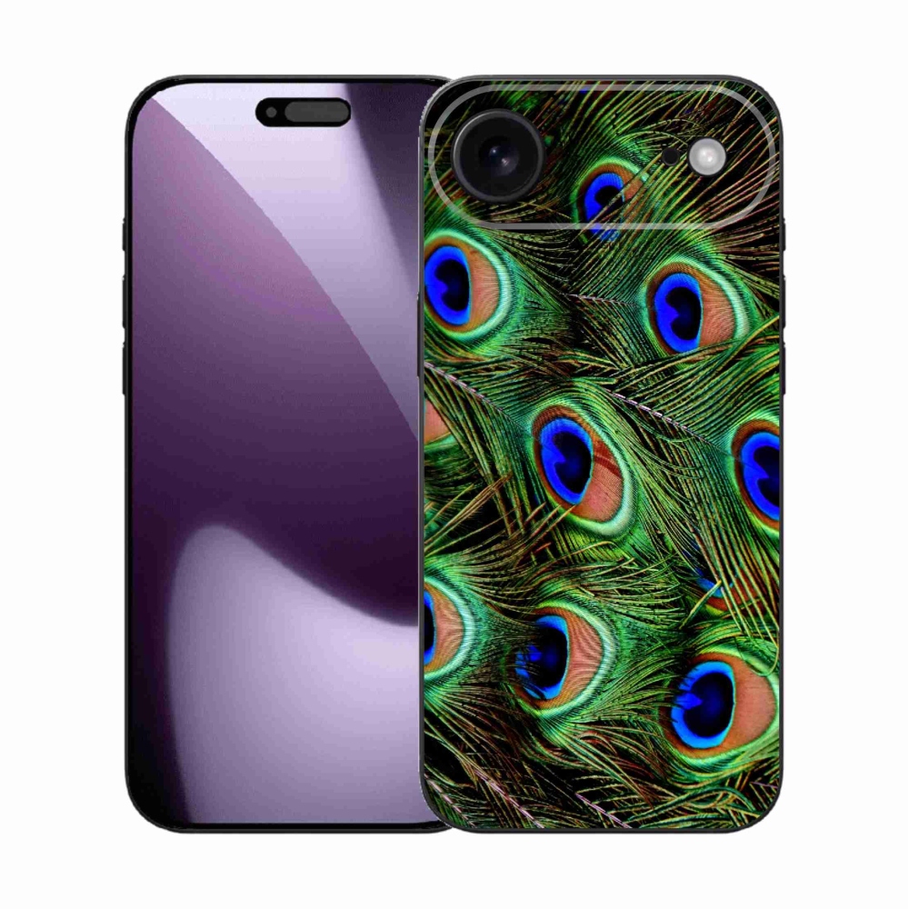 Gélový kryt mmCase na iPhone 17 Air - pávie perie