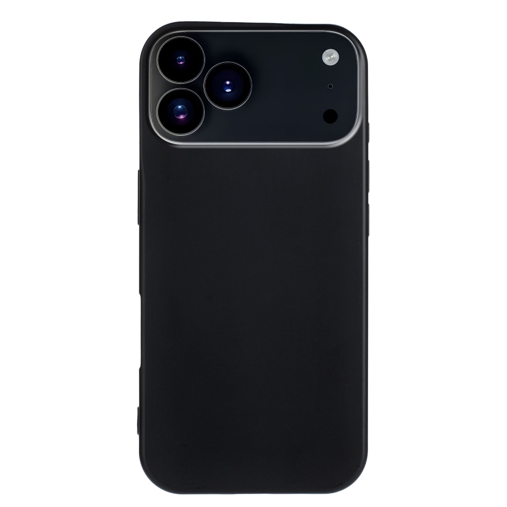 Matný gélový obal na iPhone 17 Pro Max - čierny