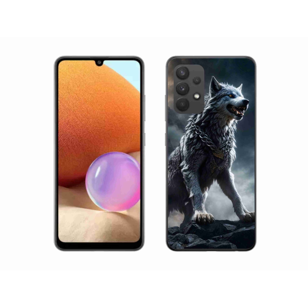 Gélový kryt mmCase na Samsung Galaxy A32 4G - vlk 1
