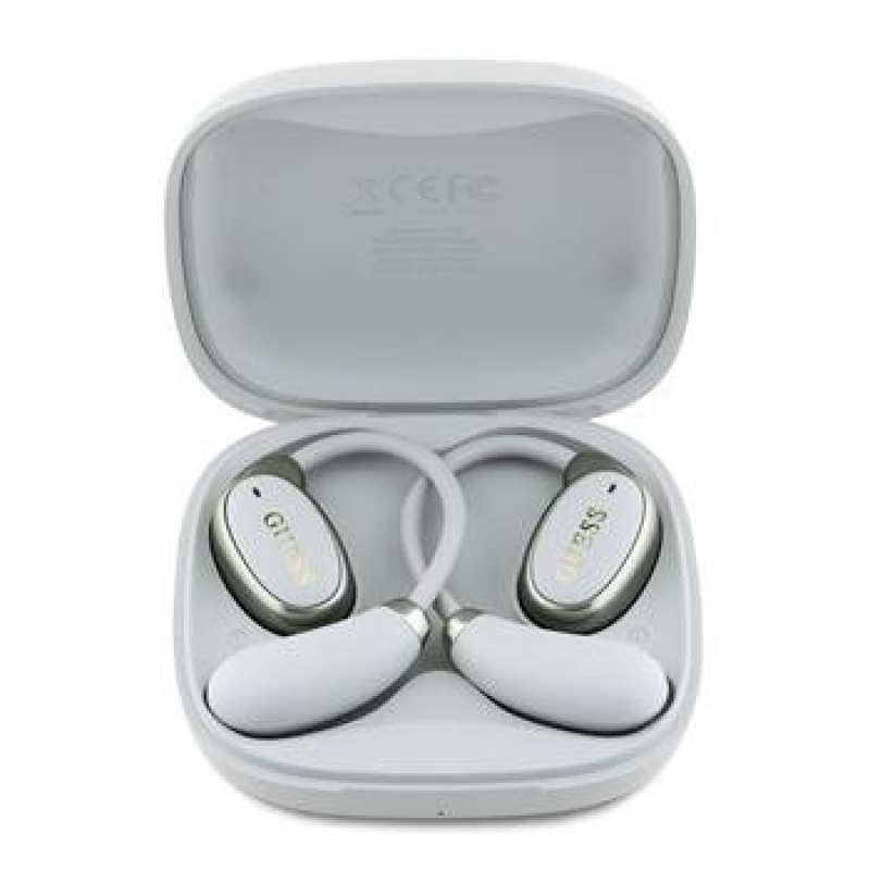 Guess Satin Classic Logo OWS Bezdrôtové Slúchadlá Beige