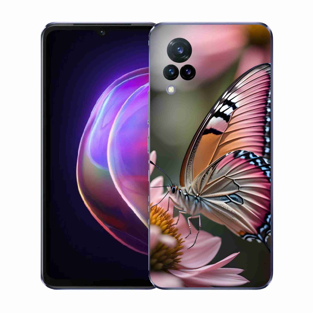 Gélový kryt mmCase na Vivo V21 4G/5G - farebný motýľ