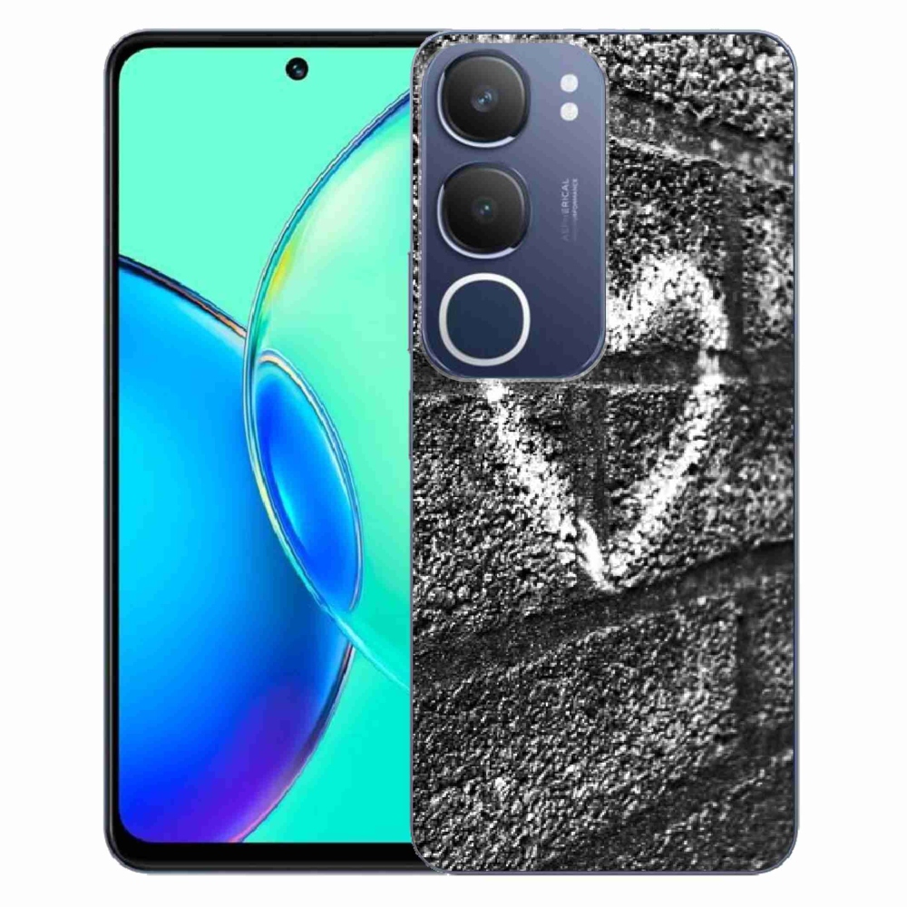 Gélový kryt mmCase na Vivo Y19s - srdce na stene