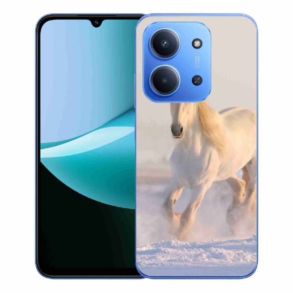 Gélový kryt mmCase na Xiaomi Redmi 15C 4G/5G (173mm) - kôň v snehu