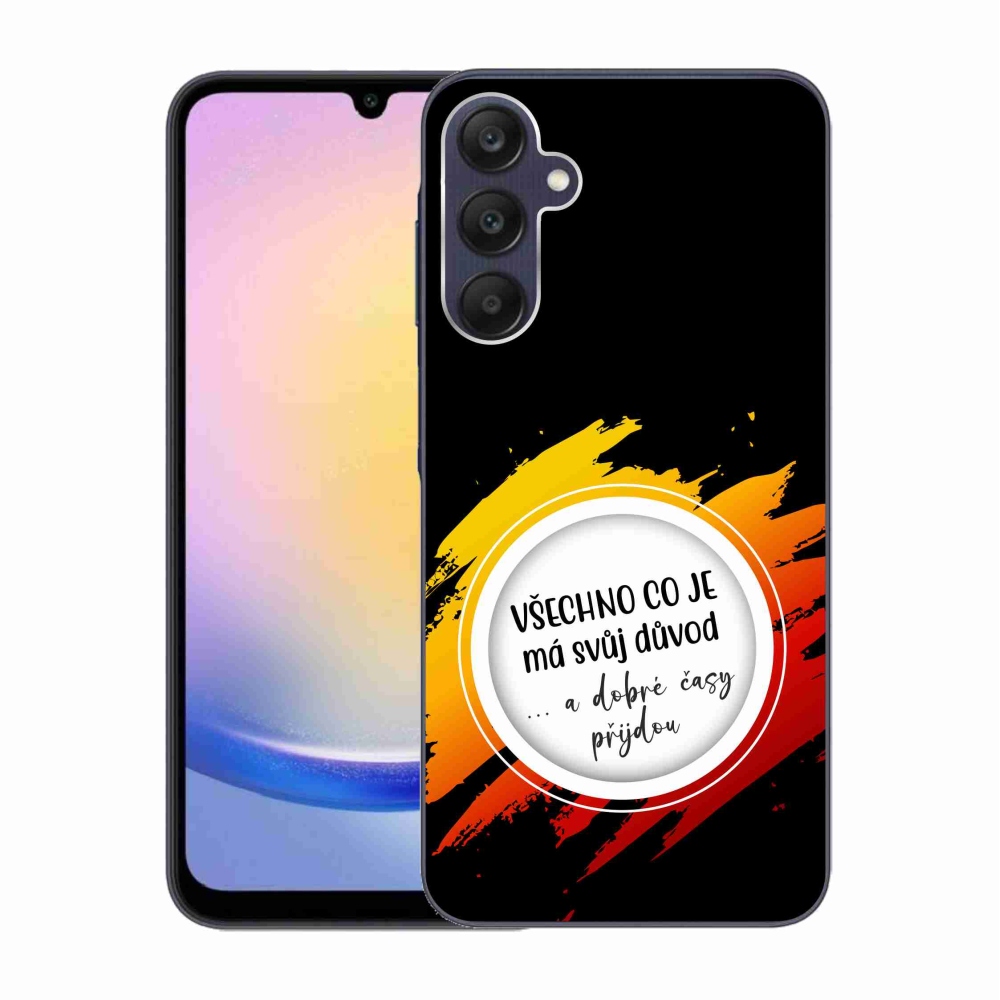 Gélový kryt mmCase na Samsung Galaxy A25 5G - citát 3 čierne pozadie