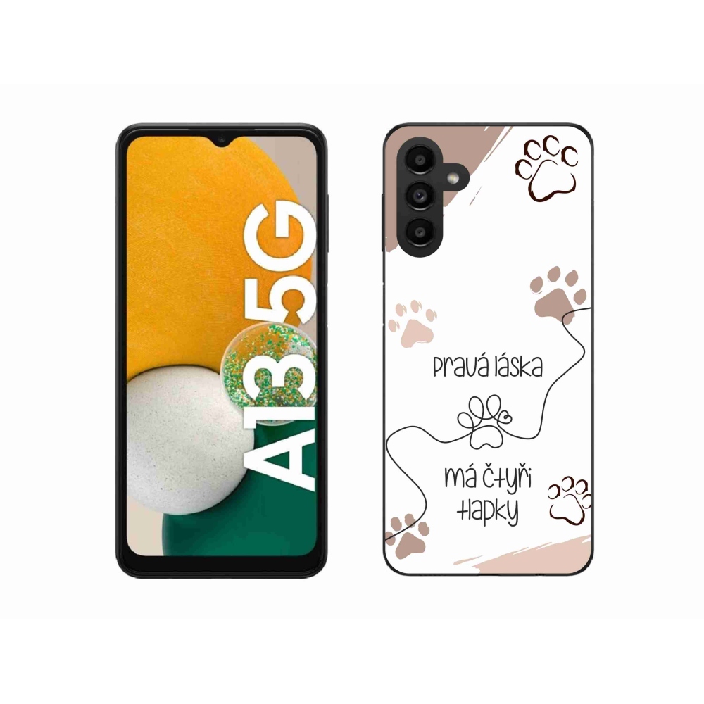 Gélový kryt mmCase na Samsung Galaxy A13 5G - psí motív 1 biele pozadie