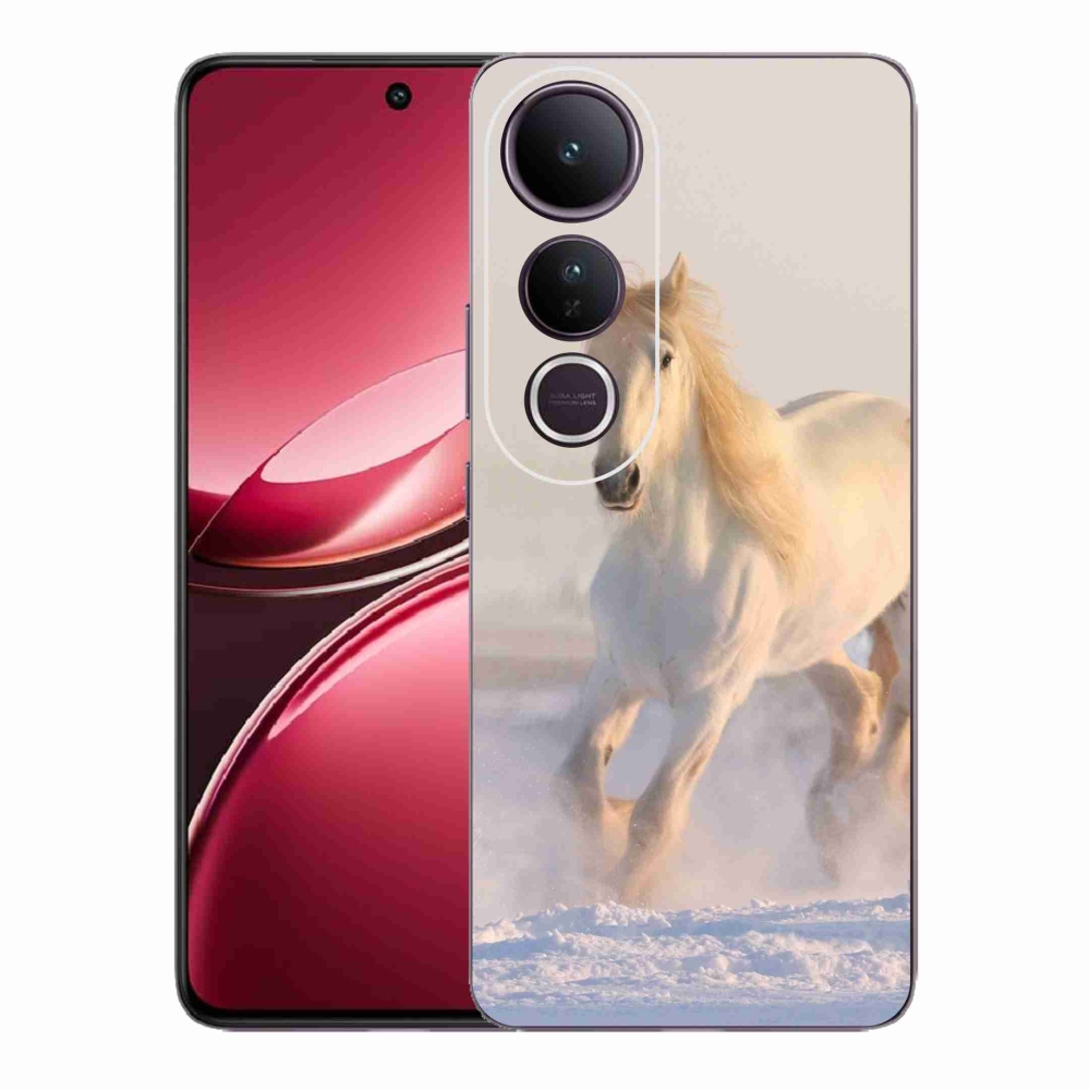 Gélový kryt mmCase na Vivo V50 Lite 4G/5G - kôň v snehu