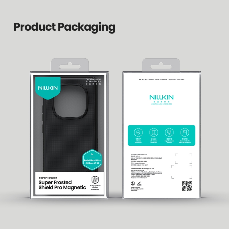 Nillkin Super Frosted PRO Magnetic Zadný Kryt pre Xiaomi Redmi Note 14 Pro 5G/Poco X7 5G Black