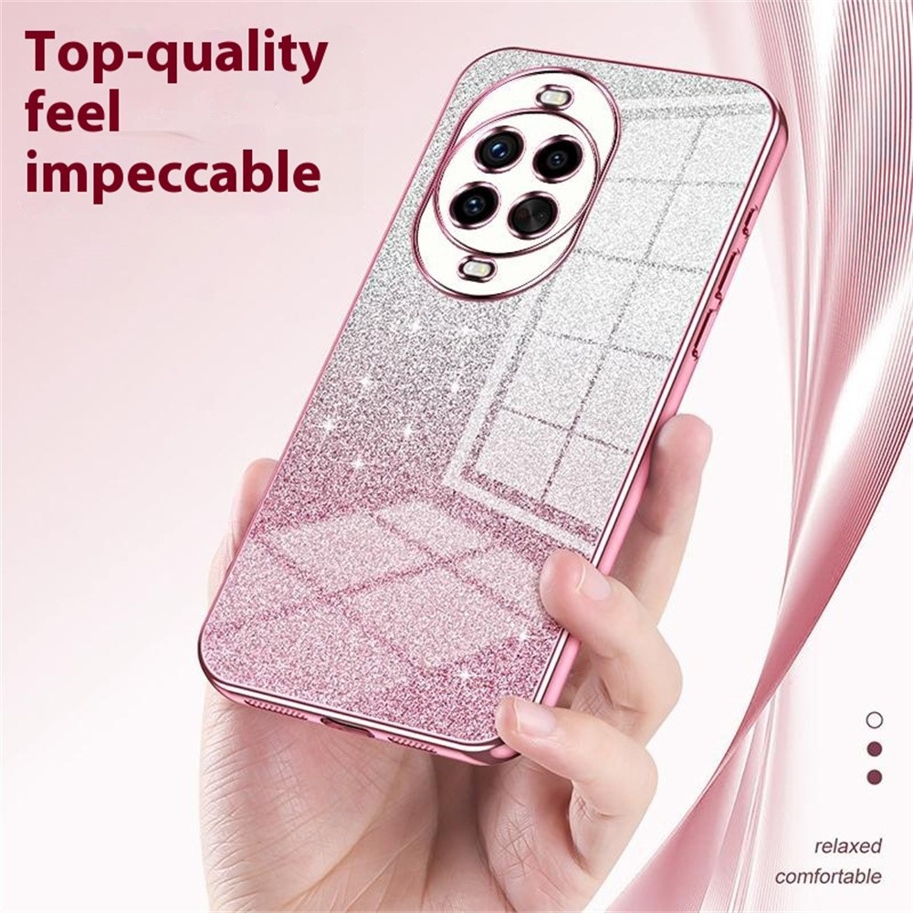 Cut gélový trblietavý obal na Huawei Nova 14 Pro 5G - ružový