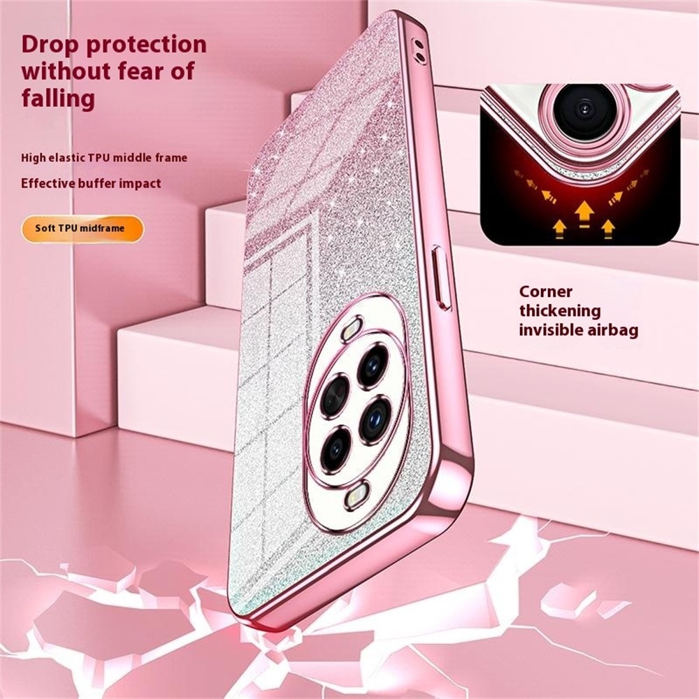Cut gélový trblietavý obal na Huawei Nova 14 Pro 5G - ružový