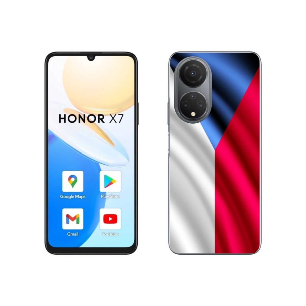 Gélový kryt mmCase na mobil Honor X7 - česká vlajka