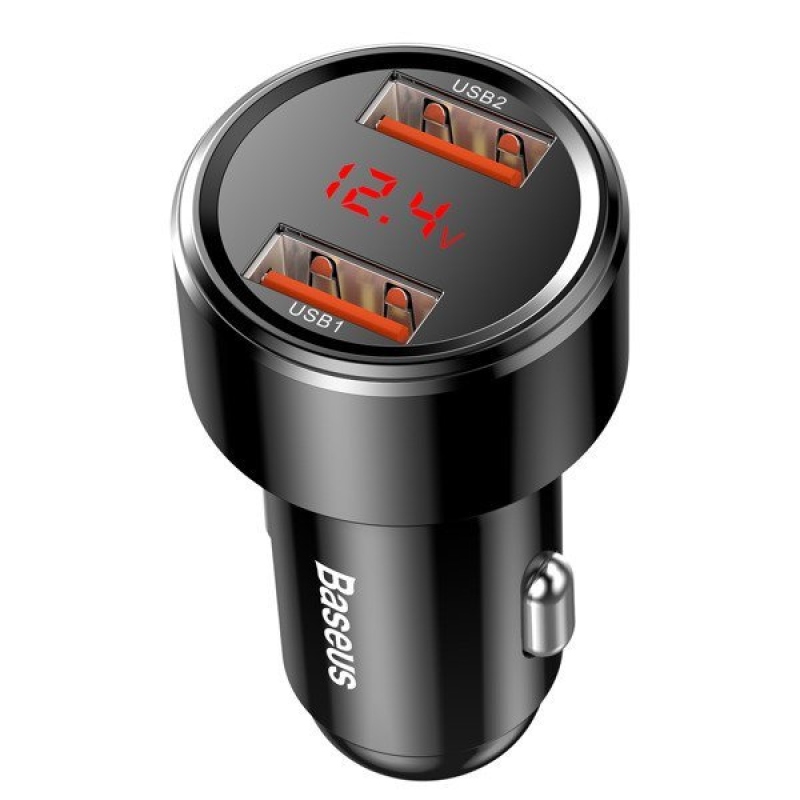 Nabíjačka do auta Baseus Magic Series USB-A/USB-A 45W čierna