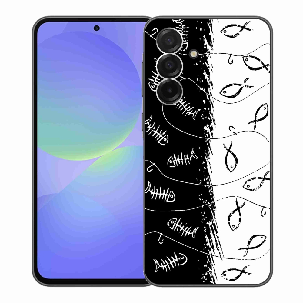 Gélový kryt mmCase na Samsung Galaxy A36 5G - kostry a rybky