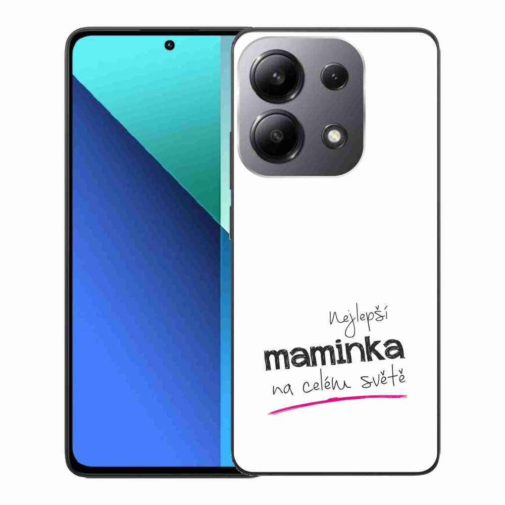 Gélový kryt mmCase na Xiaomi Redmi Note 13 - najlepšia mamička 4 biele pozadie