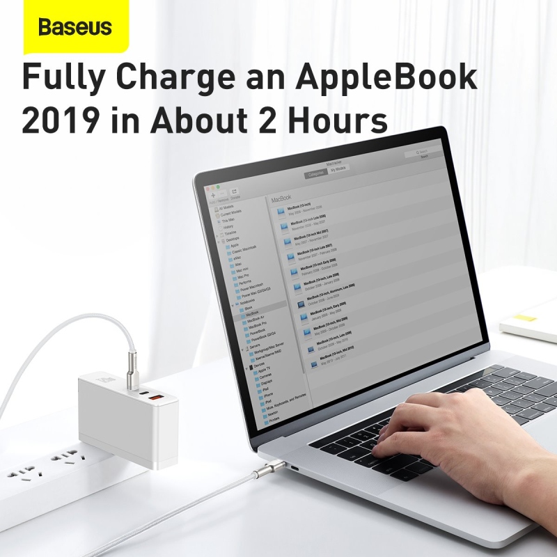 Dátový kábel Baseus Cafule Metal Series USB-C - USB-C 100W 2m White