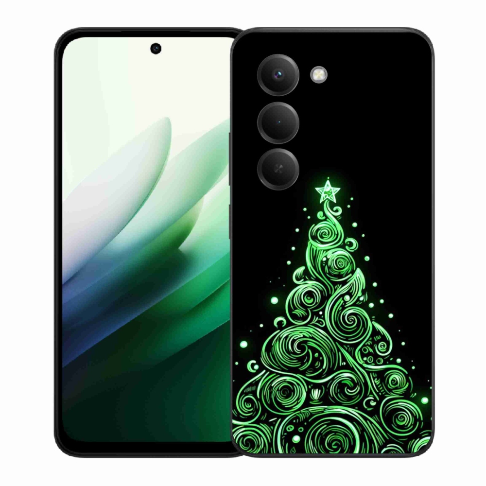 Gélový kryt mmCase na Xiaomi Redmi 15 5G (169mm) - neónový vianočný stromček 3