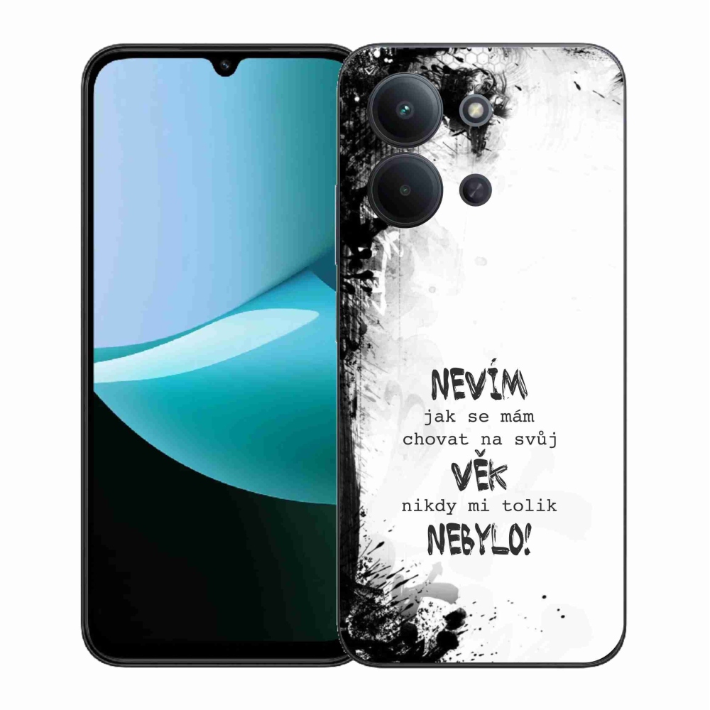 Gélový kryt mmCase na Xiaomi Redmi 15C 4G (171mm)/Poco C85 4G (171mm) - vtipný text 14 biele pozadie