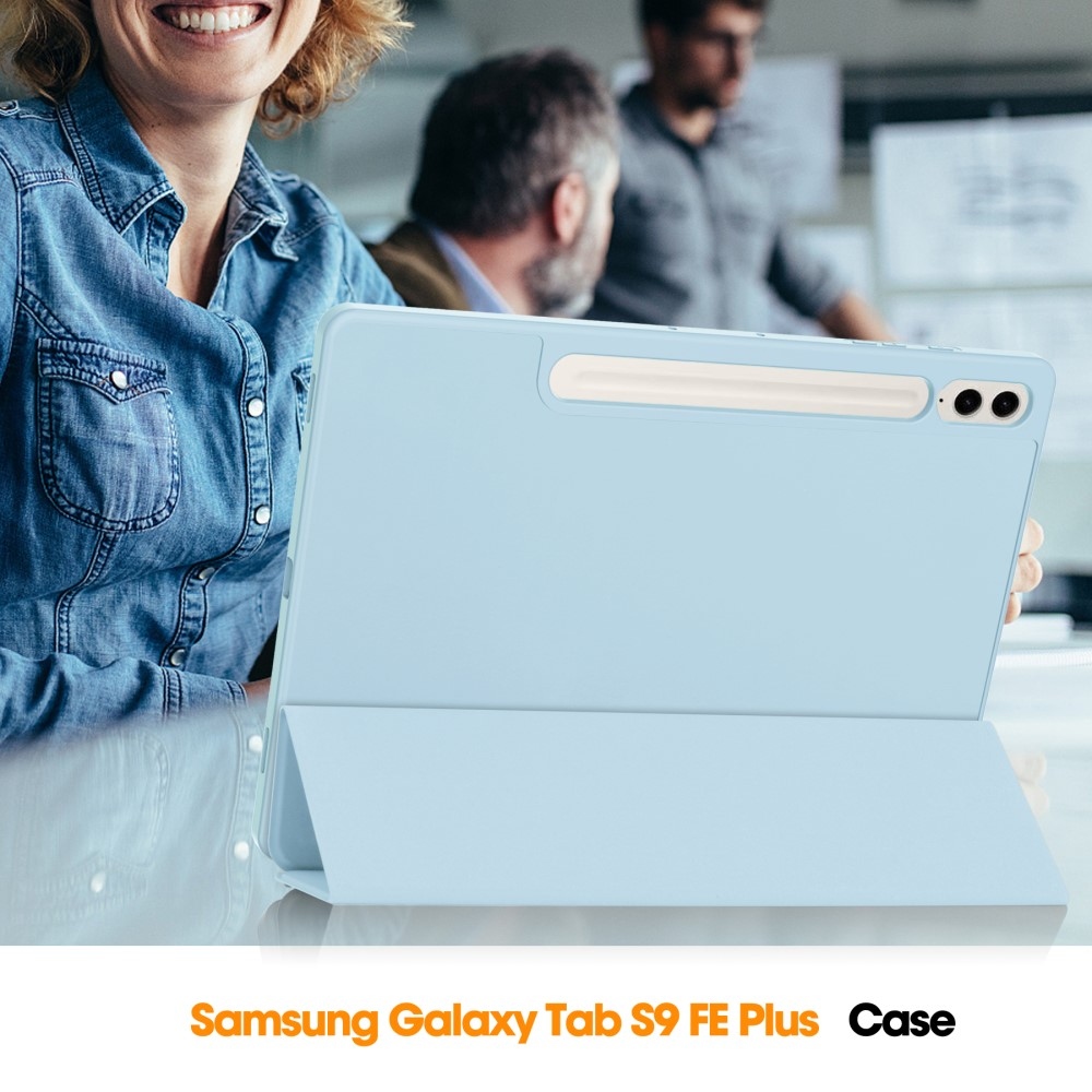 Case chytré zatváracie púzdro na Samsung Galaxy Tab S9 FE+ - svetlomodré