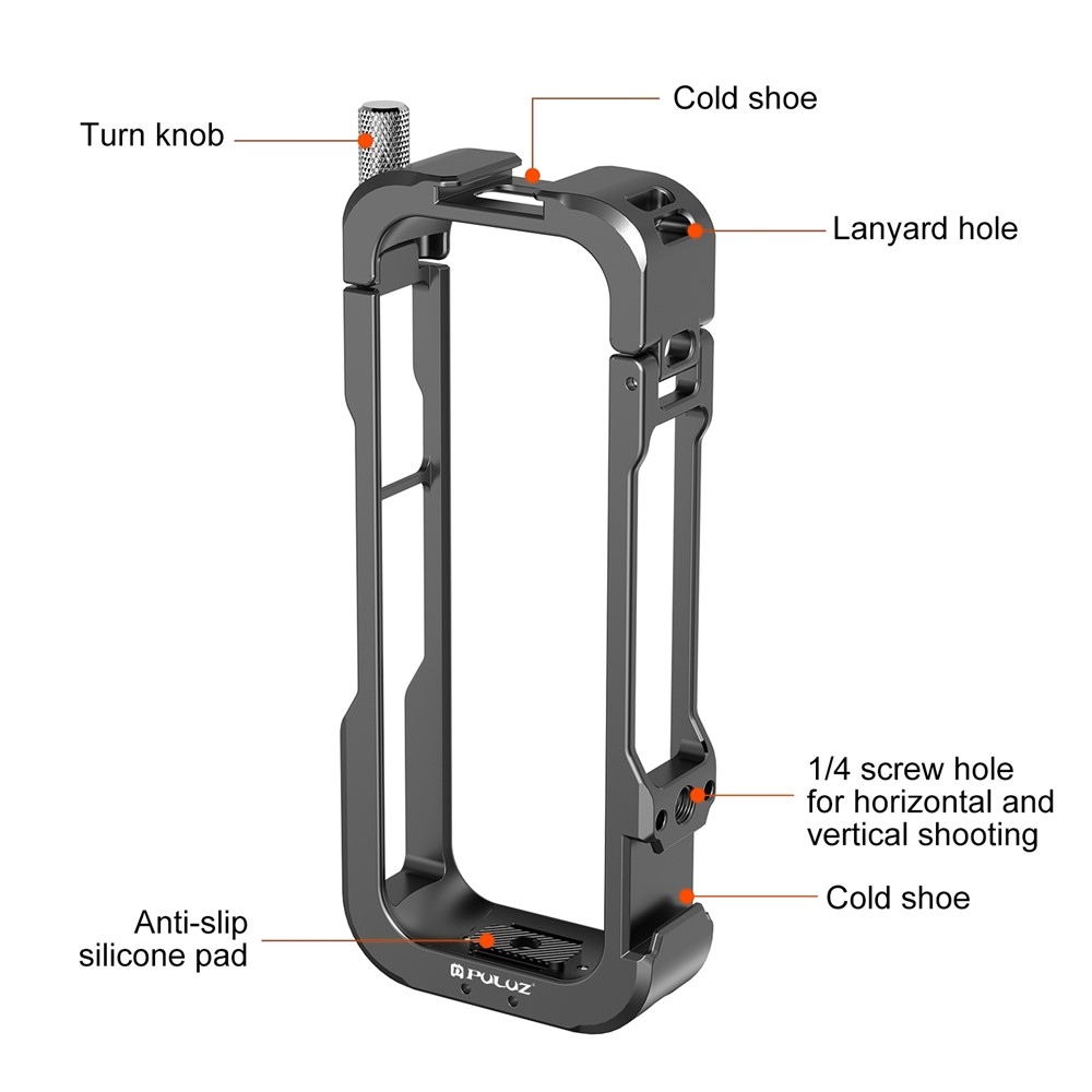 PULUZ ochranná klietka s krytkou objektívu pre Insta360 X4