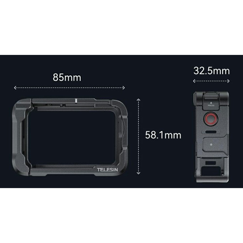 TELESIN hliníkový ochranný rám pre DJI Osmo Action 6