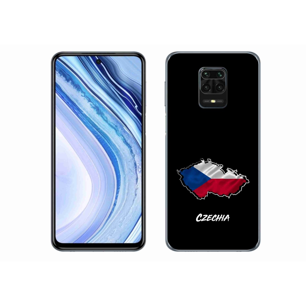 Gélový kryt mmCase na Xiaomi Redmi Note 9S - Czechia čierne pozadie