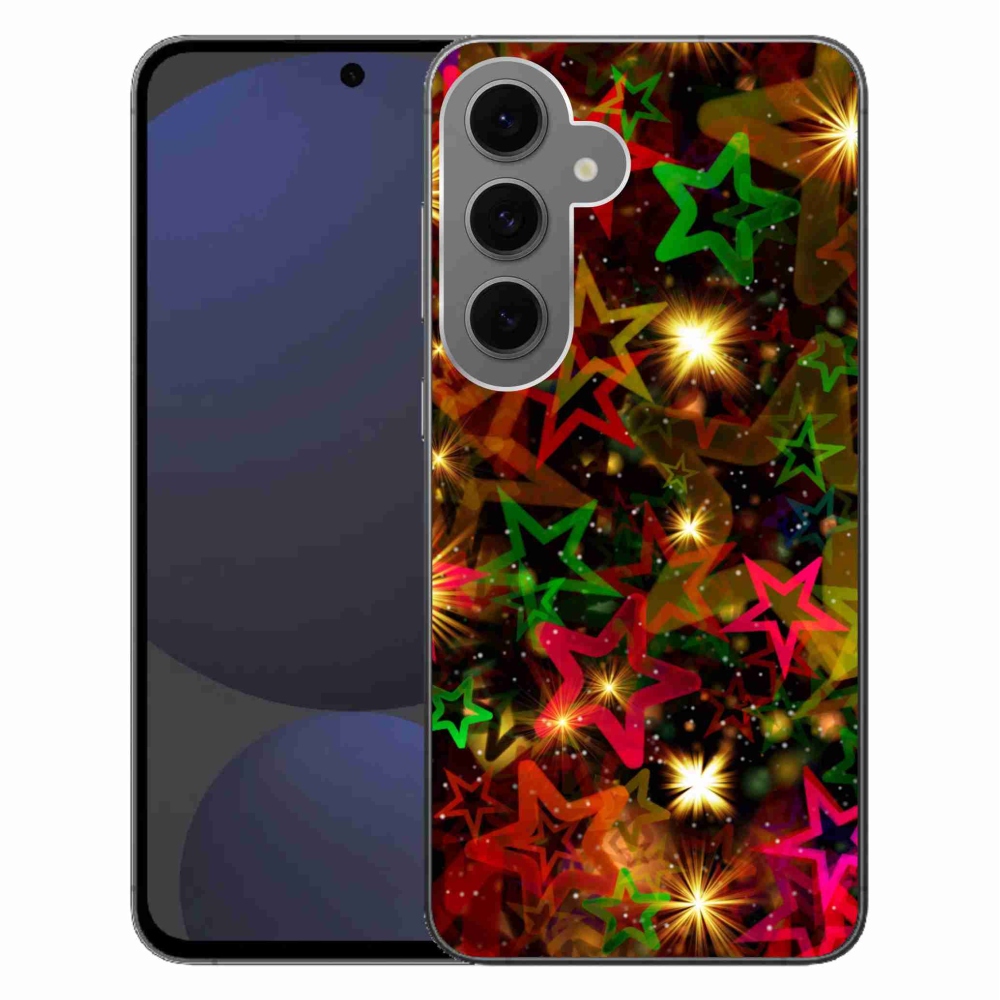 Gélový kryt mmCase na Samsung Galaxy S24 FE - farebné hviezdičky