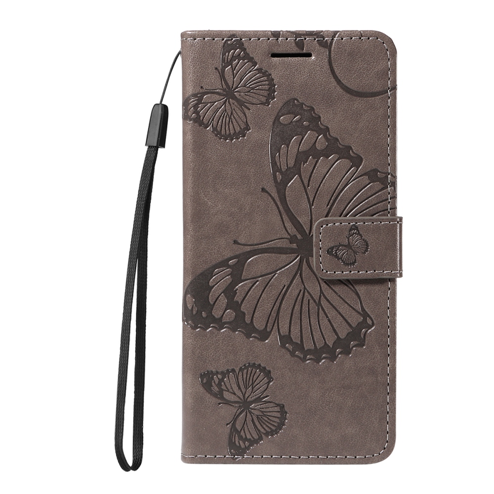 Big Butterfly knižkové púzdro na Xiaomi Poco F7 5G - šedé