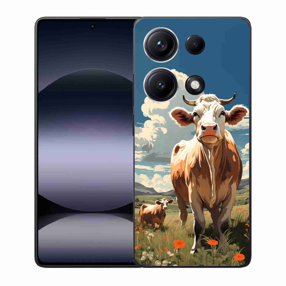 Gélový kryt mmCase na Xiaomi Redmi Note 14S - kravy na lúke