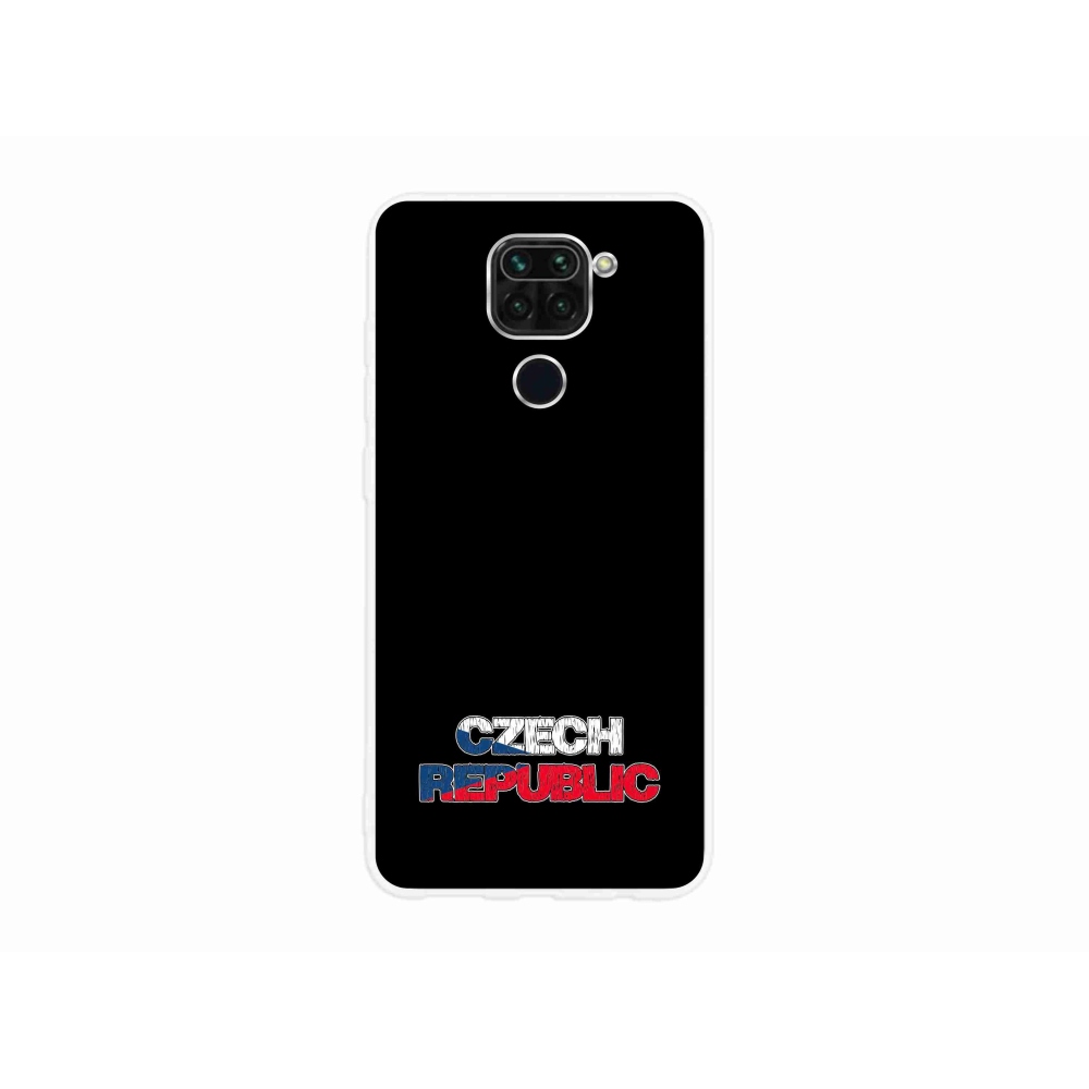 Gélový kryt mmCase na Xiaomi Redmi Note 9 - Czech Republic čierne pozadie
