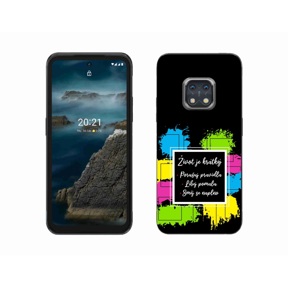 Gélový kryt mmCase na Nokia XR20 - citát 5 čierne pozadie