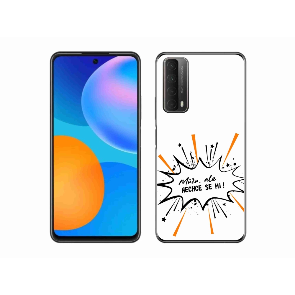 Gélový kryt mmCase na Huawei P Smart (2021) - vtipný text 11 biele pozadie