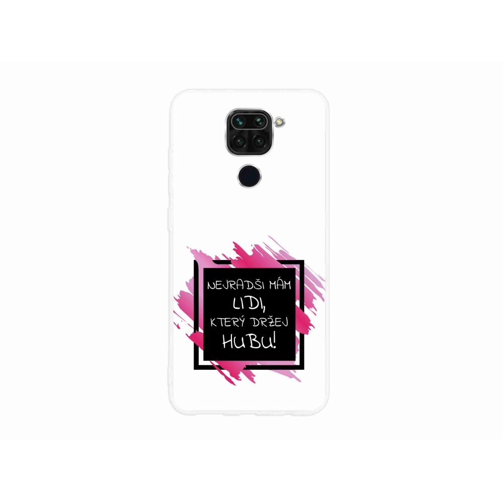 Gélový kryt mmCase na Xiaomi Redmi Note 9 - vtipný text 7 čiernobiele pozadie