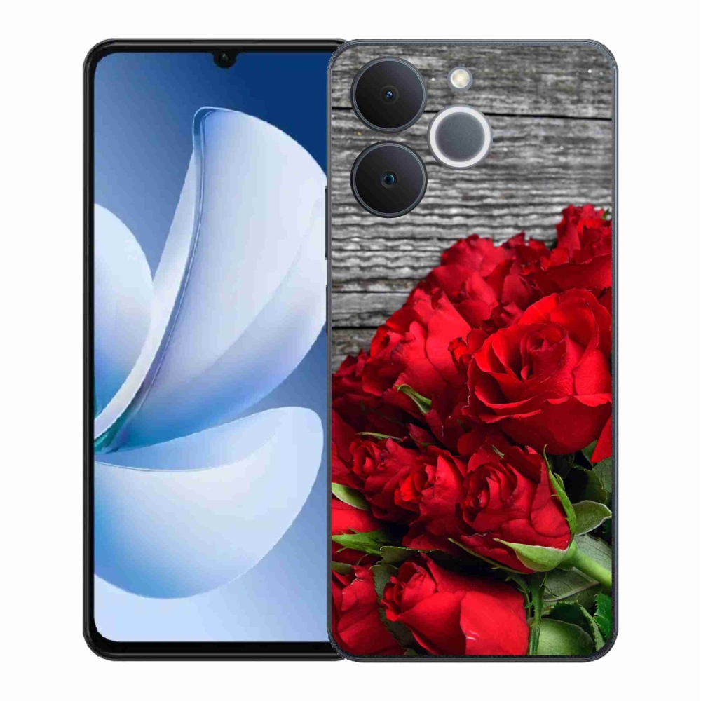Gélový kryt mmCase na Realme Note 70T - červené ruže